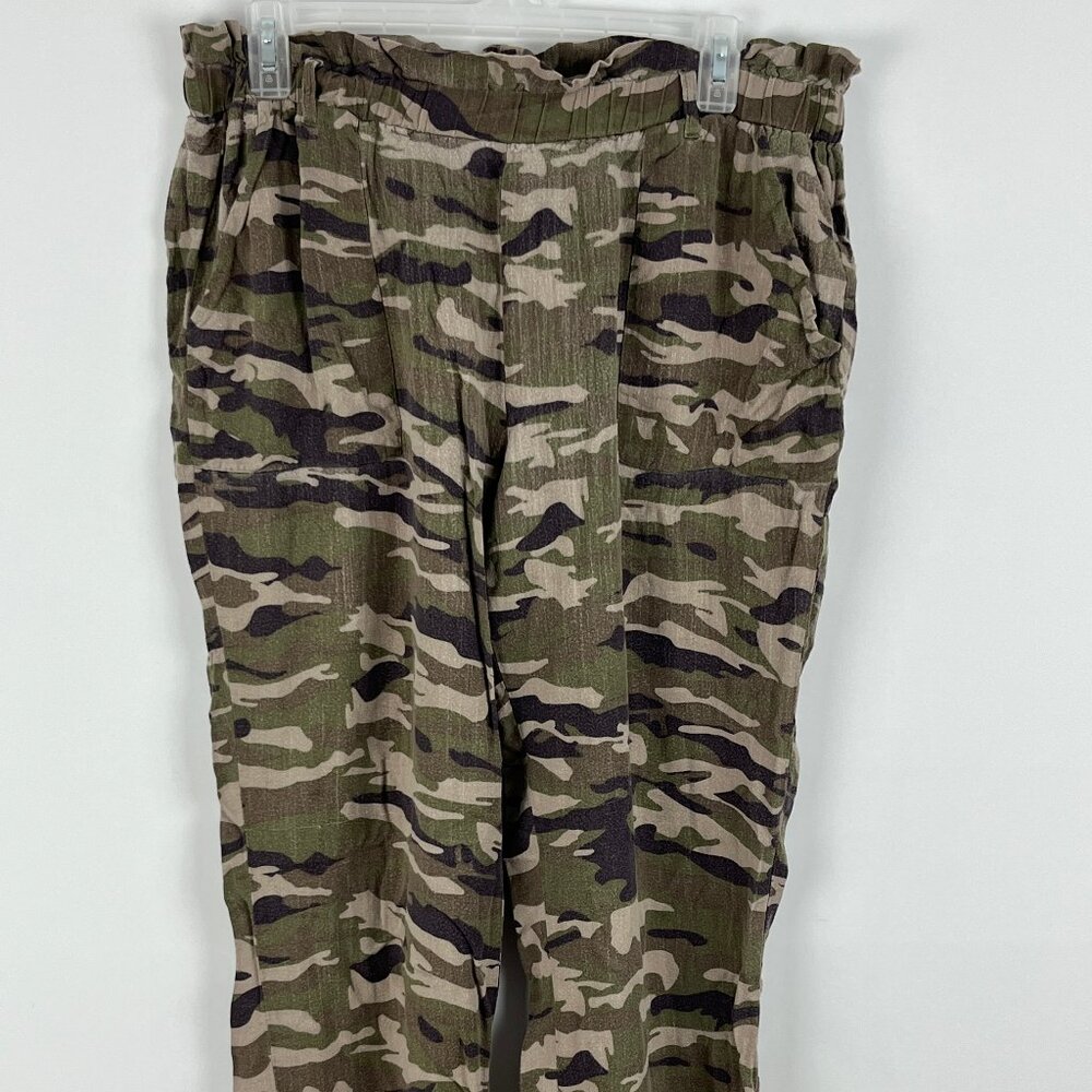 Bono Ankle Sweatpants Size L Green Camouflage Elastic Waist 30-36in Inseam 27in